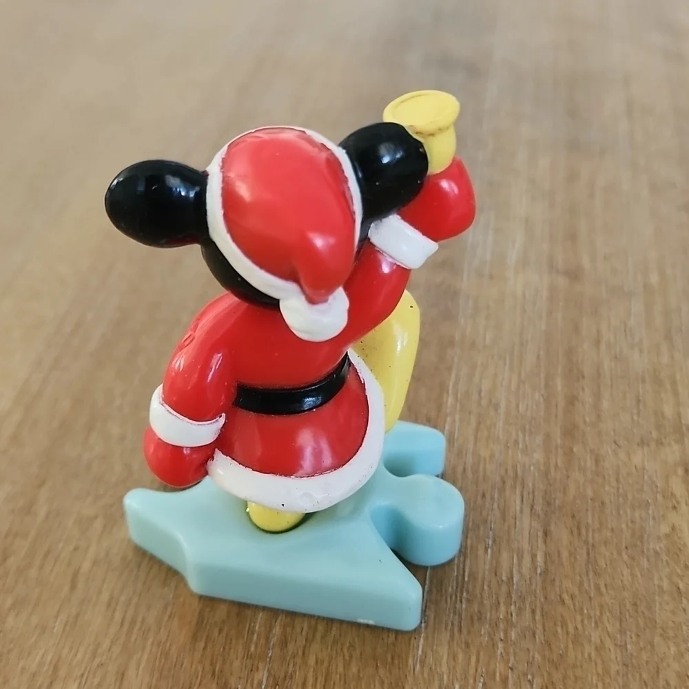 1996 Disney Mickey Mouse Christmas Santa Bell Figurine